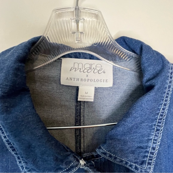 Anthropologie x Mare Mare Aya Denim Utility Long Sleeve Jumpsuit - Picture 7 of 11